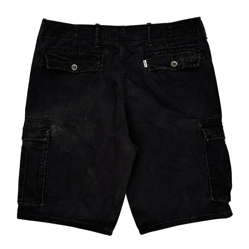 White Tab Levis Cargo Shorts - 34W 10L Black Cotton | Size: 34″ waist