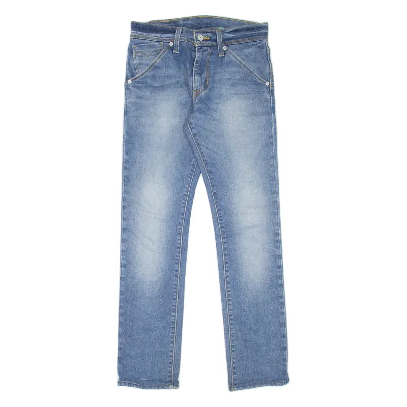 LEVI'S 65504 Mens Jeans Blue Slim Straight Stone Wash W28 L29