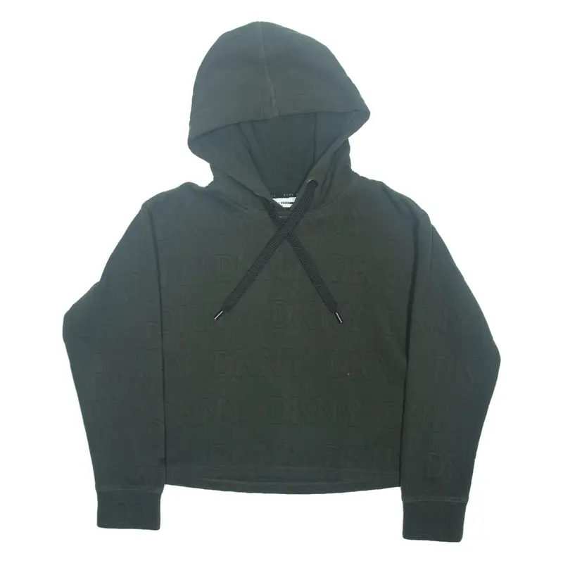 DKNY Cropped Womens Black Hoodie S
