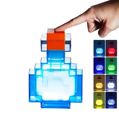 Potion Bottle Design LED Table Lamp, 8 Light Color Changing Night Light, Neon Accent Lights, Novelty Neon Lighting for Bedroo...