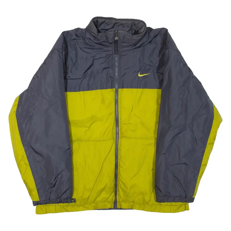 NIKE Mens Jacket Blue Nylon Colourblock L