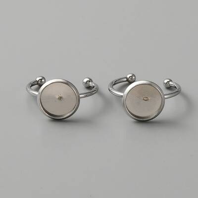 304 Stainless Steel Open Cuff Rings Components