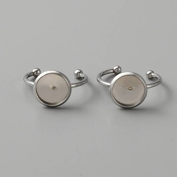 304 Stainless Steel Open Cuff Rings Components