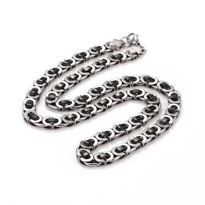 304 Stainless Steel Byzantine Chains Necklace