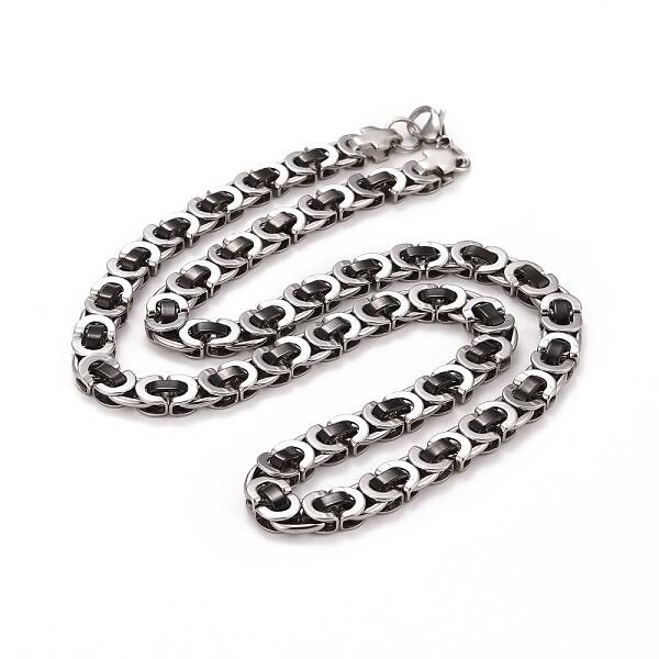 304 Stainless Steel Byzantine Chains Necklace