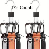 Belt Hanger, 1/2 Counts 360° Rotating Belt Hanger, Durable Belt Storage Rack, Home Organizer for Belts, Scarves, Ties, Tank ...