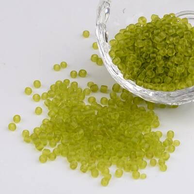 8/0 Frosted Round Glass Seed Beads