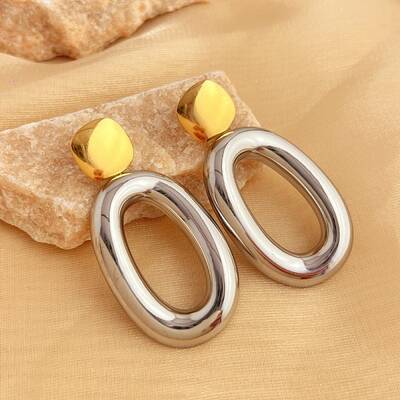 304 Stainless Steel Dangle Stud Earrings