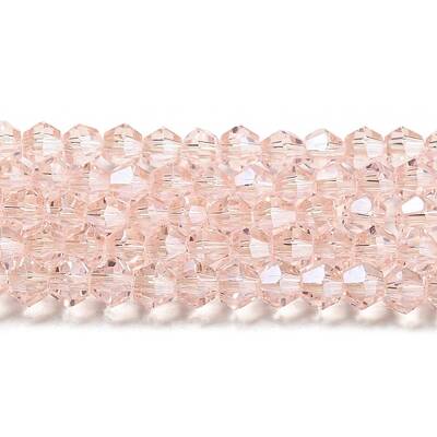 Transparent Electroplate Glass Beads Strands