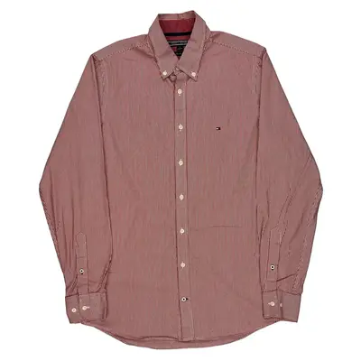 Tommy Hilfiger Slim Fit Shirt - Medium Red Cotton