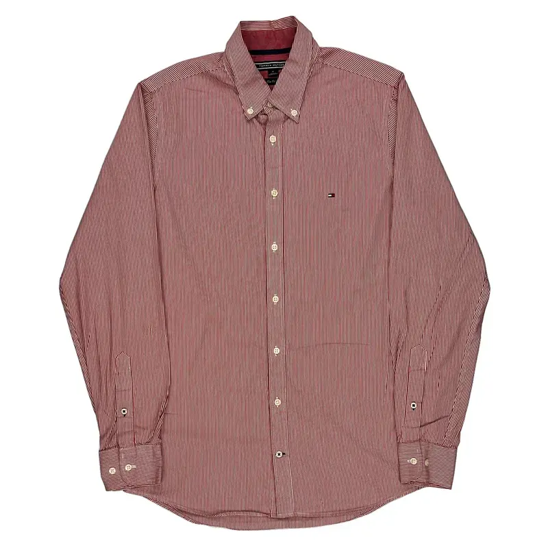 Tommy Hilfiger Slim Fit Shirt - Medium Red Cotton