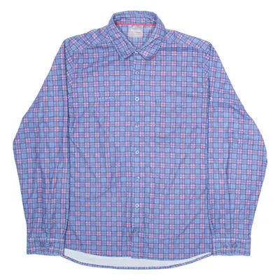 MAMMUT Mens Shirt Blue Check Long Sleeve L