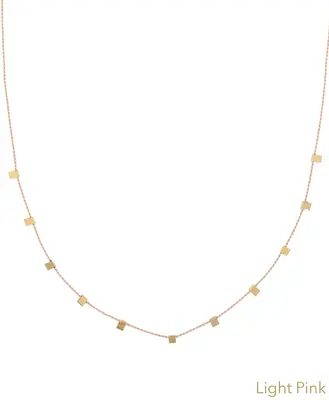 Hilo Necklace | Metal Color: Gold | Color: Light Pink