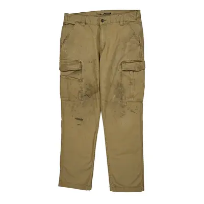 Carhartt Cargo Trousers - 34W 30L Beige Cotton Blend | Size: 34″ waist