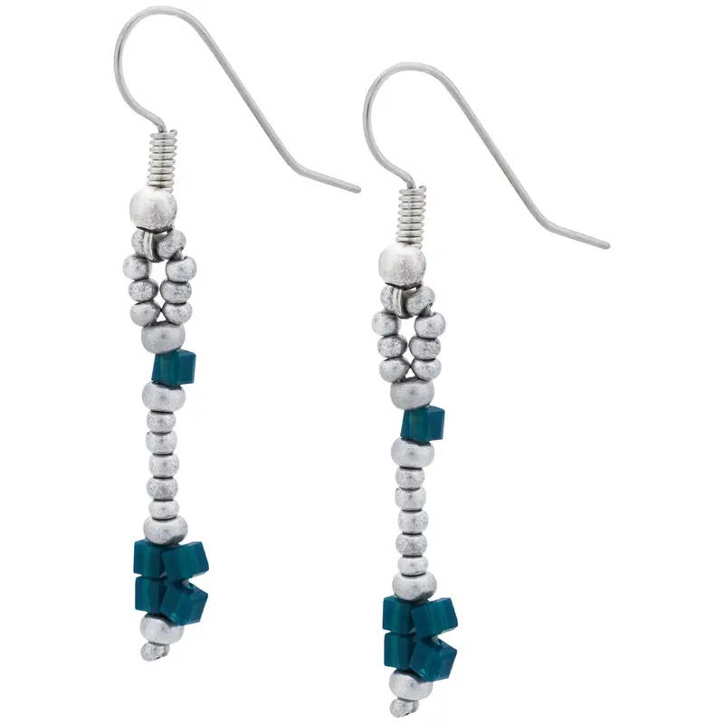 Four Square Earrings - Red