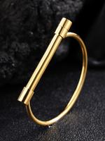 Unisex Street Style Horseshoe Shaped Bangle, Trendy Minimalist Bangles Bracelets, Fashionable Vintage Jewelry for Women & Men...