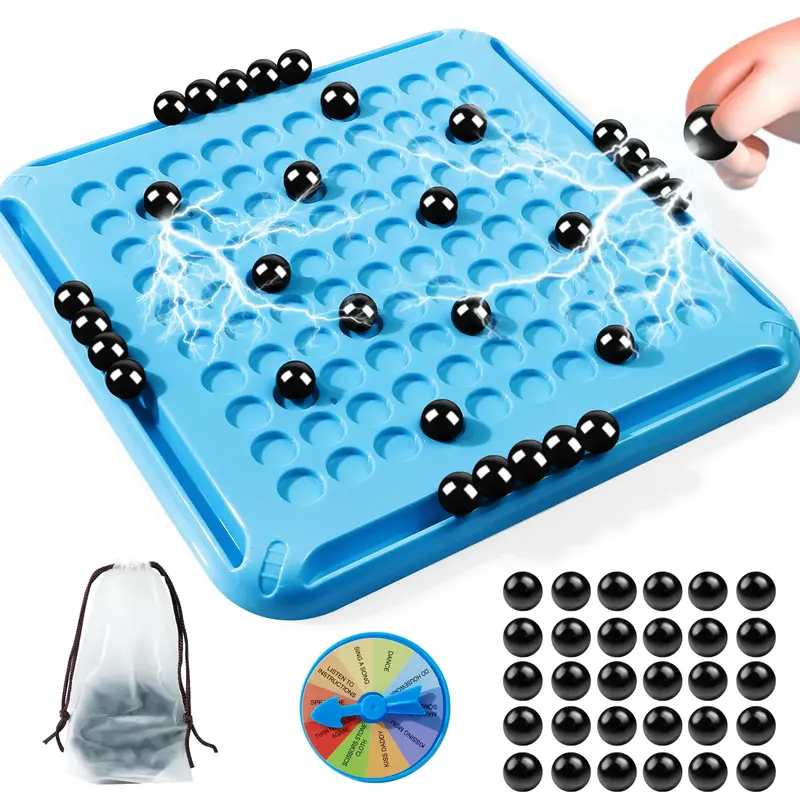 Magnetic Chess Set for Kids & Adults - Portable Chess Game with 30 Magnetic Pieces, Ideal for Family Fun, Perfect Gift for Ki...