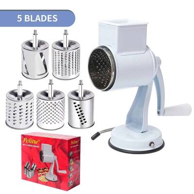 Hand-Cranked Peanut Grinder & Cheese Shredder | Color: Suction Cup 5 Knives
