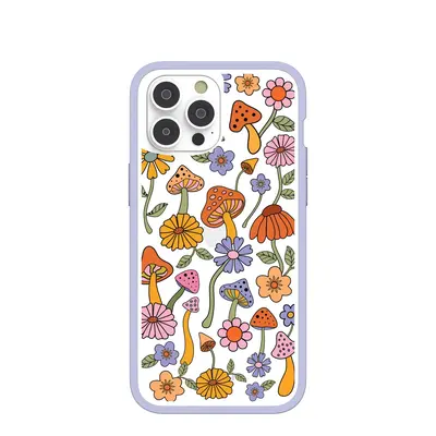 Clear Shrooms and Blooms iPhone 14 Pro Max Case With Lavender Ridge