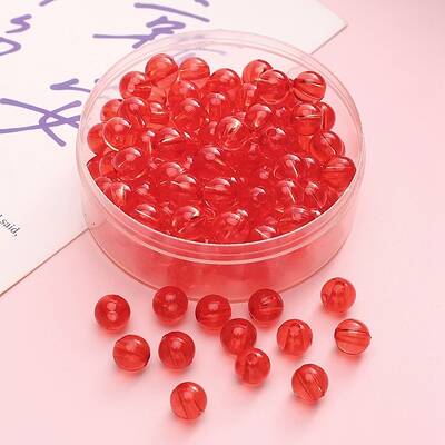 50Pcs Transparent Acrylic Beads