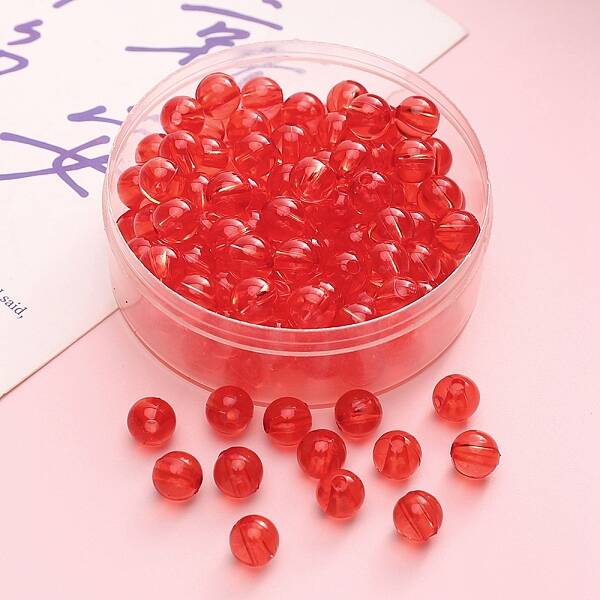 50Pcs Transparent Acrylic Beads