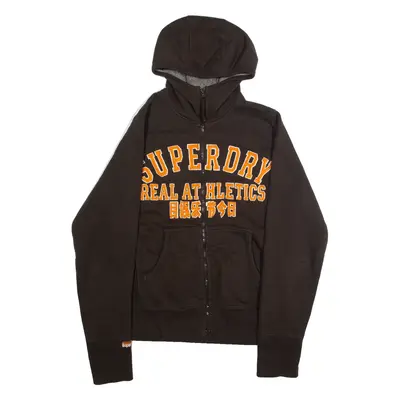 SUPERDRY Mens Brown Hoodie Full Zip S