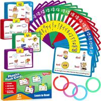 Phonics Flash Cards Learn to Read Spelling Reading Sight Words Phonics Games,  Include Digraphs,CVC,Blends and Long Vowel Sou...