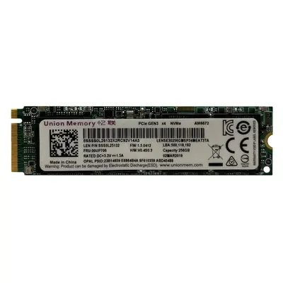 00UP706 Lenovo 256GB Triple-Level Cell PCI Express 3.0 x4 NVMe M.2 2280 Solid State Drive