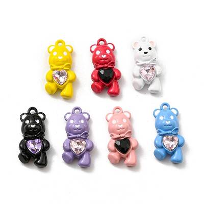 Spray Painted Alloy Enamel Pendants