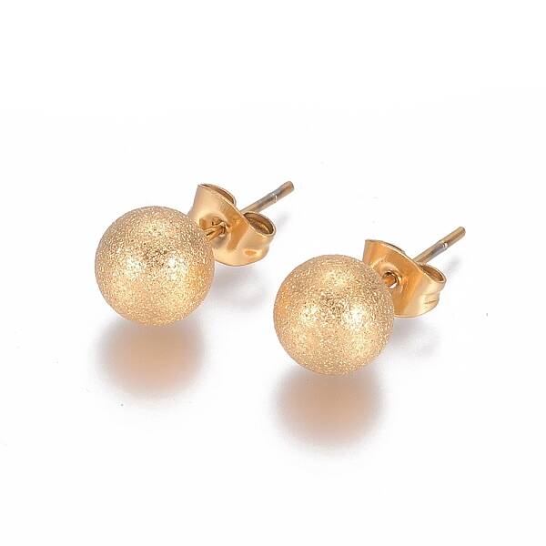 Ion Plating(IP) 304 Stainless Steel Stud Earrings