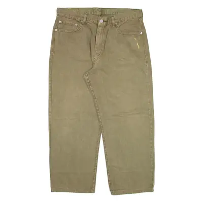 LEVI'S 550 Jeans Mens Green Relaxed Straight W36 L25
