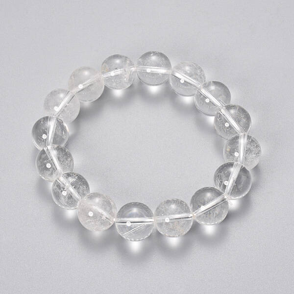 Natural Quartz Crystal Beaded Stretch Bracelets