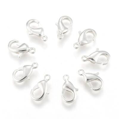 Silver Color Plated Brass Lobster Claw Clasps