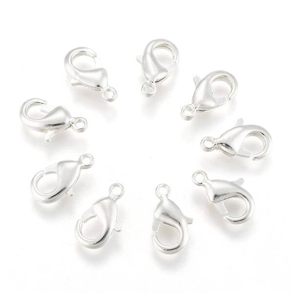 Silver Color Plated Brass Lobster Claw Clasps