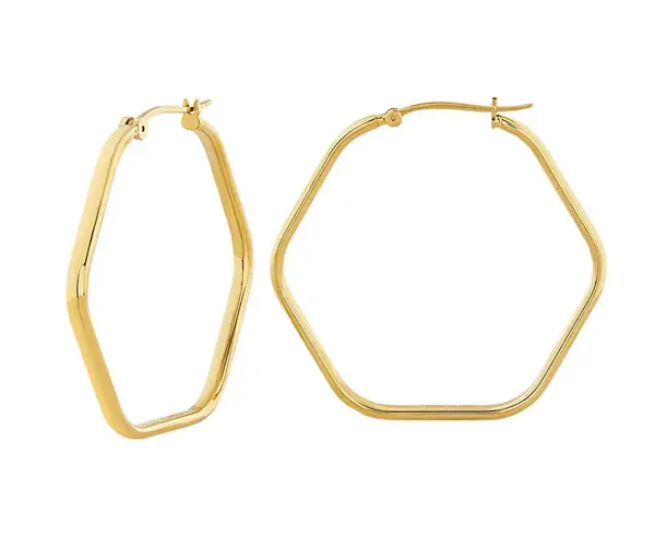 Breil Must-Have Gold Plated Earrings Hexagonia TJ3521