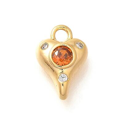 Brass Micro Pave Cubic Zirconia Pendants