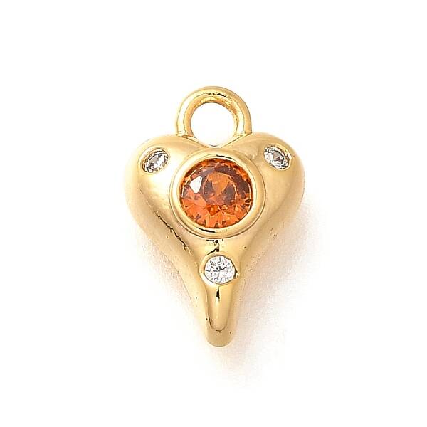 Brass Micro Pave Cubic Zirconia Pendants