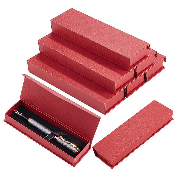 BENECREAT 10pcs Dark Red Ballpoint Pen Gift Box with Magnetic Closure