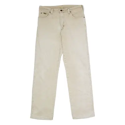 WRANGLER Texas Stretch Mens Corduroy Trousers Cream Regular Straight W32 L32