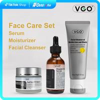 VGO-Vitamin C Serum, Moisturizer, and Facial Cleanser Set Cleansing Moisturizing Suitable for sensitive skin-Live Skincare Ra...