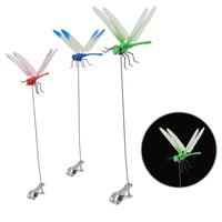 3PCS Outdoor  Dragonfly Rod Clip, Garden Metal Dragonfly Clip. Natural Organic Concept, 3D Dragonfly Garden Decoration, Creat...