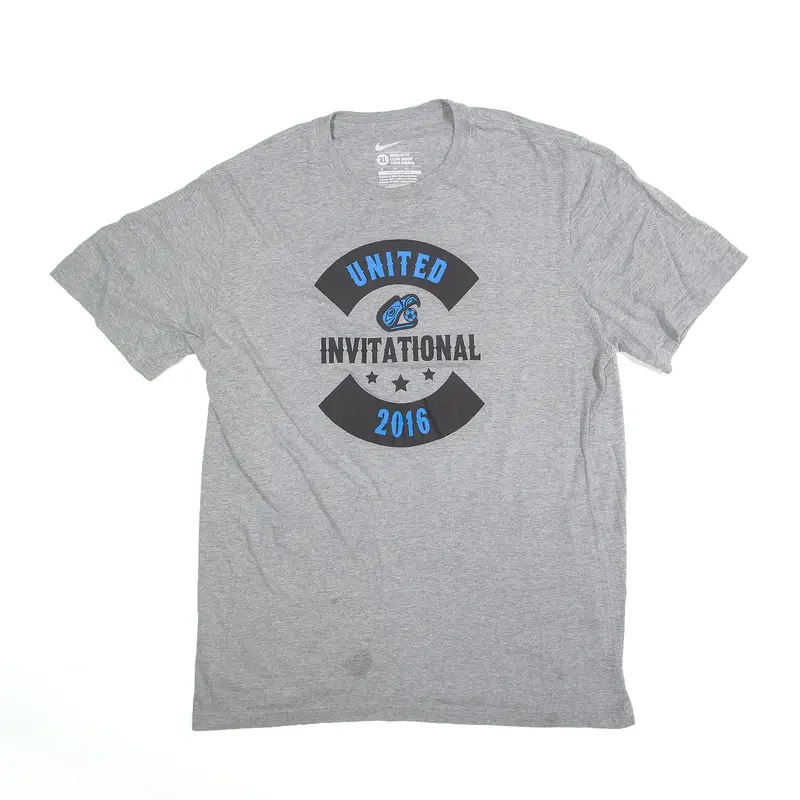 NIKE United Invitational 2016 T-Shirt Grey Short Sleeve Mens XL