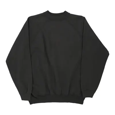 Hanes Sweatshirt - Large Black Cotton Blend
