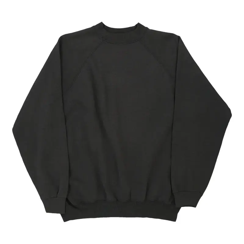Hanes Sweatshirt - Large Black Cotton Blend