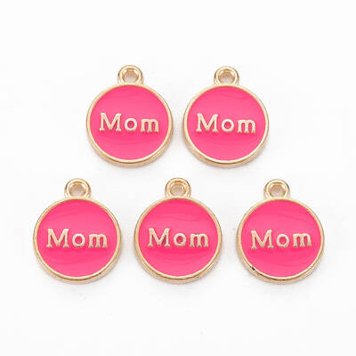 Mother's Day Alloy Enamel Charms