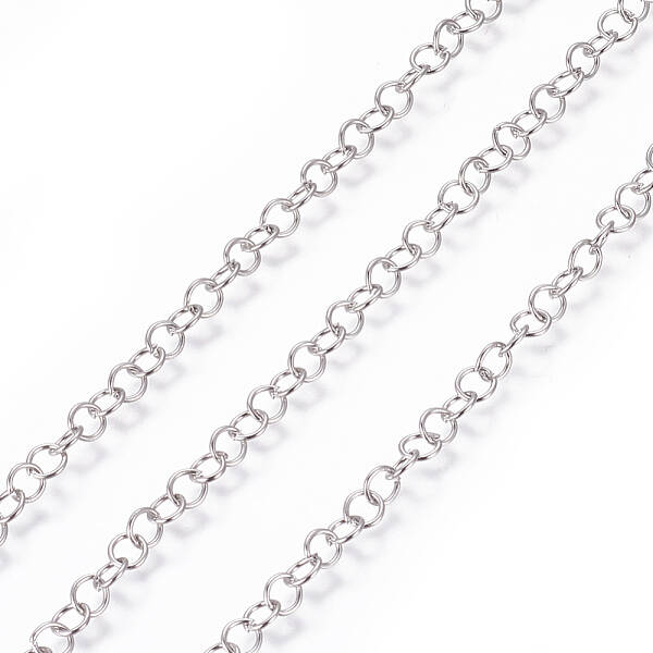 Non-Tarnish 3.28 Feet 304 Stainless Steel Rolo Chains