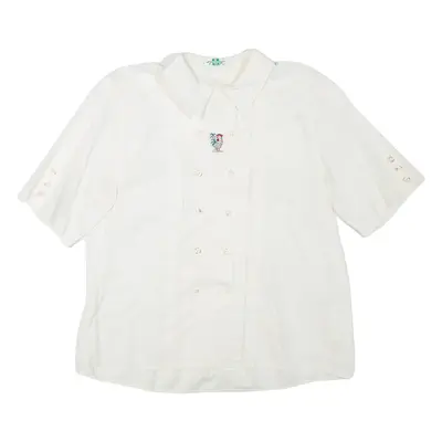 Womens Shirt White Collared L