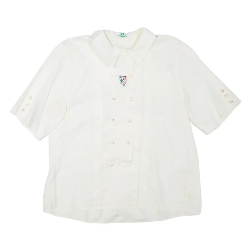 Womens Shirt White Collared L