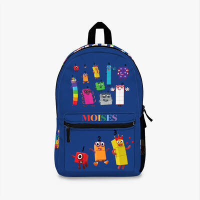 Numberblocks Personalized Custom Name Backpack