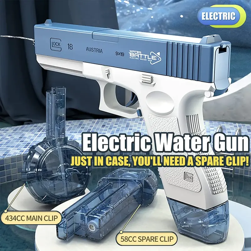 Hot selling large capacity electric automatic water spraying toys children like gifts water game props Glock water gun childr...